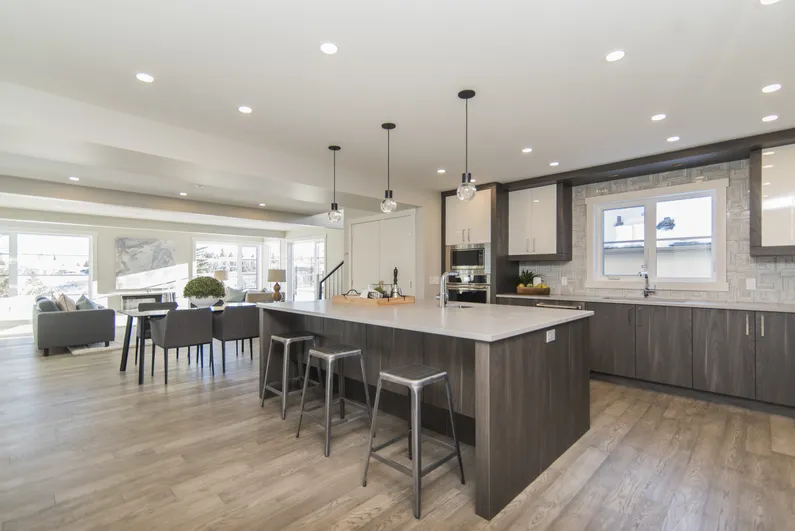 A newly remodeled kitchen.